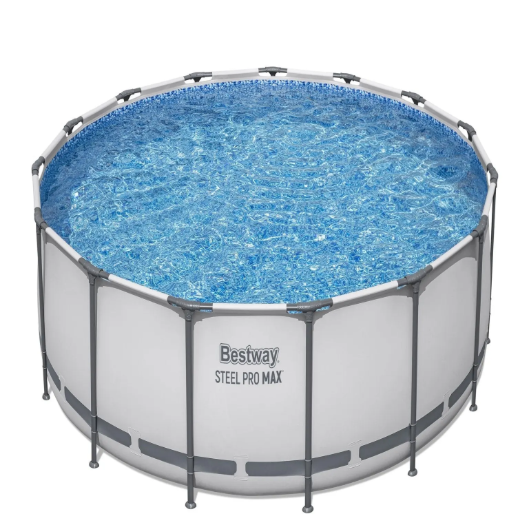 Bestway Steel Pro MAX 10 Foot x 30 Inch Round Metal Frame Above Ground Outdoor Backyard Swimming Pool Set with 330 GPH Filter Pump